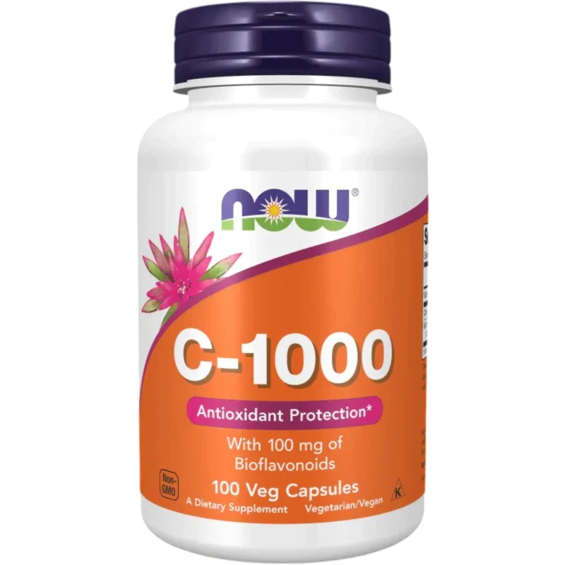 NOW Vitamina Now Foods, Vitamina C-1000 con Bioflavonoides (100 cápsulas)