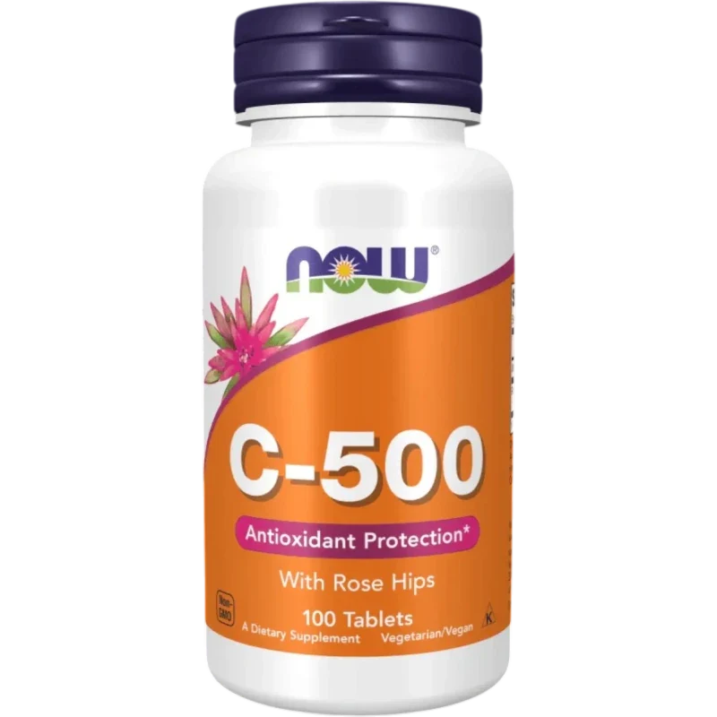 NOW Vitamina Now Foods, Vitamina C-500 (100 tabletas)
