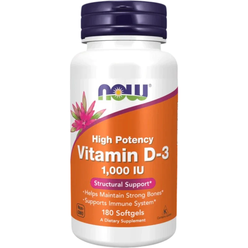 NOW Vitamina Now Foods, Vitamina D-3 1,000 UI (180 softgels)