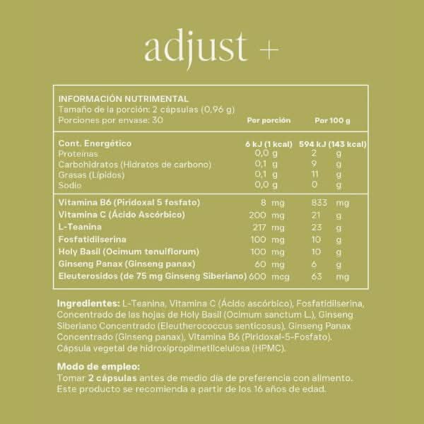 Reset Wellness Suplementos Reset Wellness, Adjust+ (60 cápsulas)