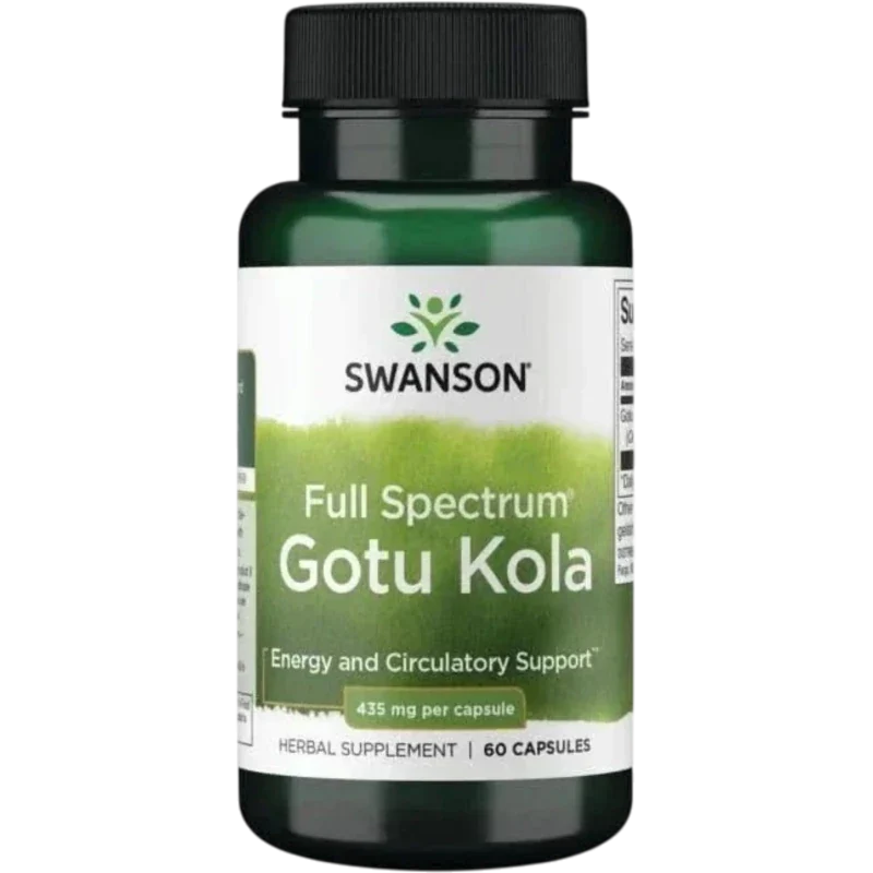 SWANSON Herbal Swanson, Centella Asiática Gotu Kola 435 mg (60 cápsulas)