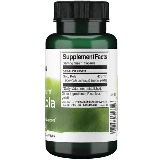 SWANSON SUPLEMENTOS Swanson, Centella Asiática Gotu Kola 435 mg (60 cápsulas)