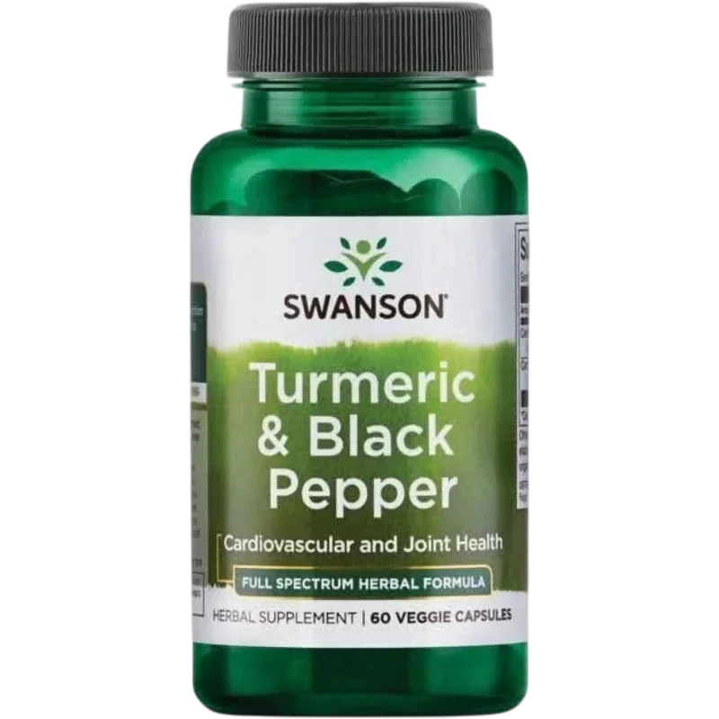SWANSON Herbal Swanson, Cúrcuma y Pimienta Negra (60 cápsulas)