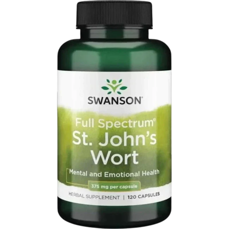 SWANSON Herbal Swanson, Hierba de San Juan 375 mg (120 cápsulas)