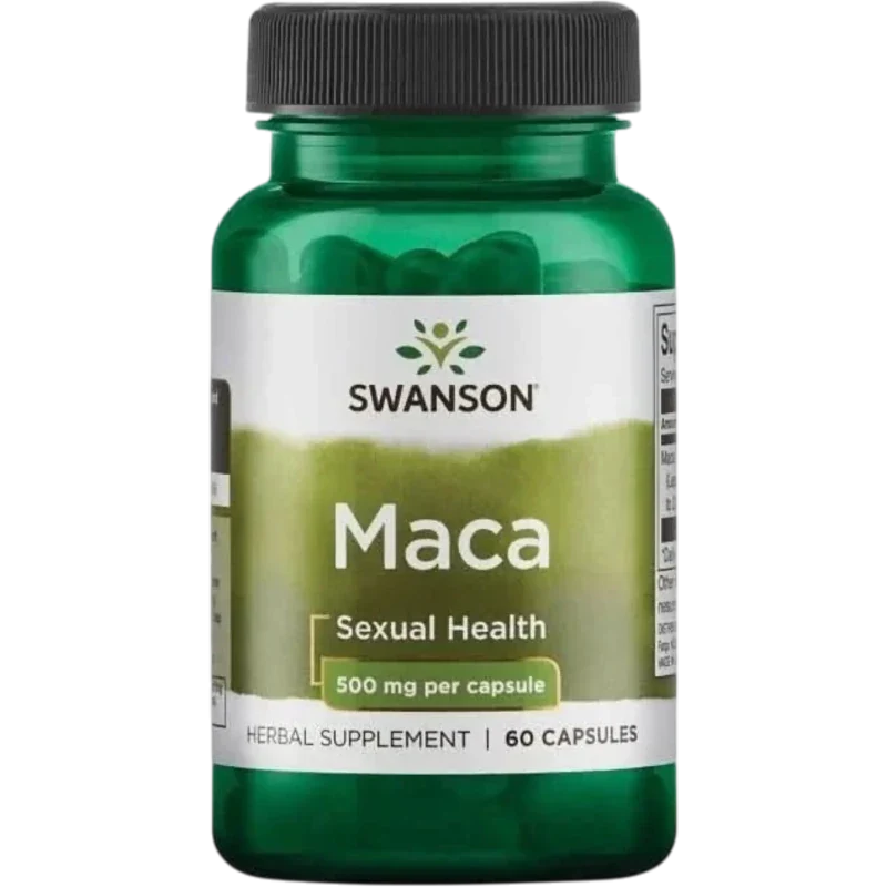 SWANSON Herbal Swanson, MACA 500 mg (60 cápsulas)