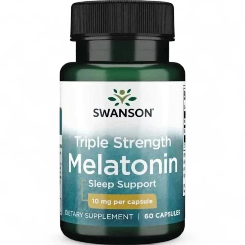 SWANSON Suplementos Swanson, Melatonina de Triple Potencia 10 mg (60 cápsulas)