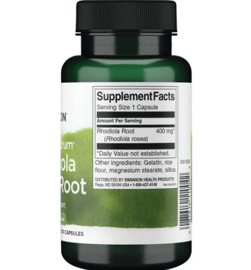 SWANSON SUPLEMENTOS Swanson, Raíz de Rhodiola Rosea 400 mg (100 cápsulas)