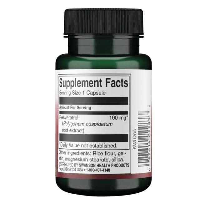 SWANSON SUPLEMENTOS Swanson, Resveratrol 100 mg (30 cápsulas)