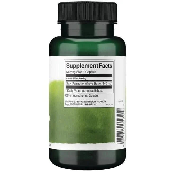 SWANSON SUPLEMENTOS Swanson, Saw Palmetto 540 mg (100 cápsulas)