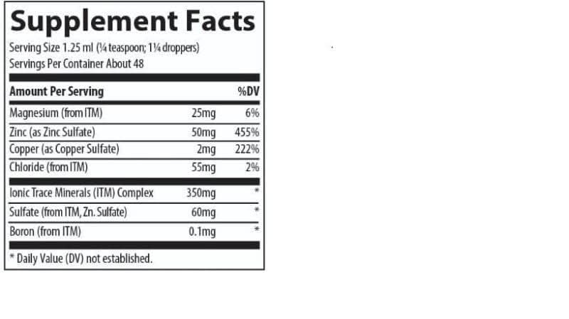 TRACE MINERALS SUPLEMENTOS Trace Minerals, Zinc Iónico 50 mg (2 fl oz/59 ml)