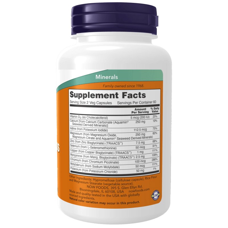 NOW SUPLEMENTOS Now Foods, Multimineral Espectro Completo (120 cápsulas)