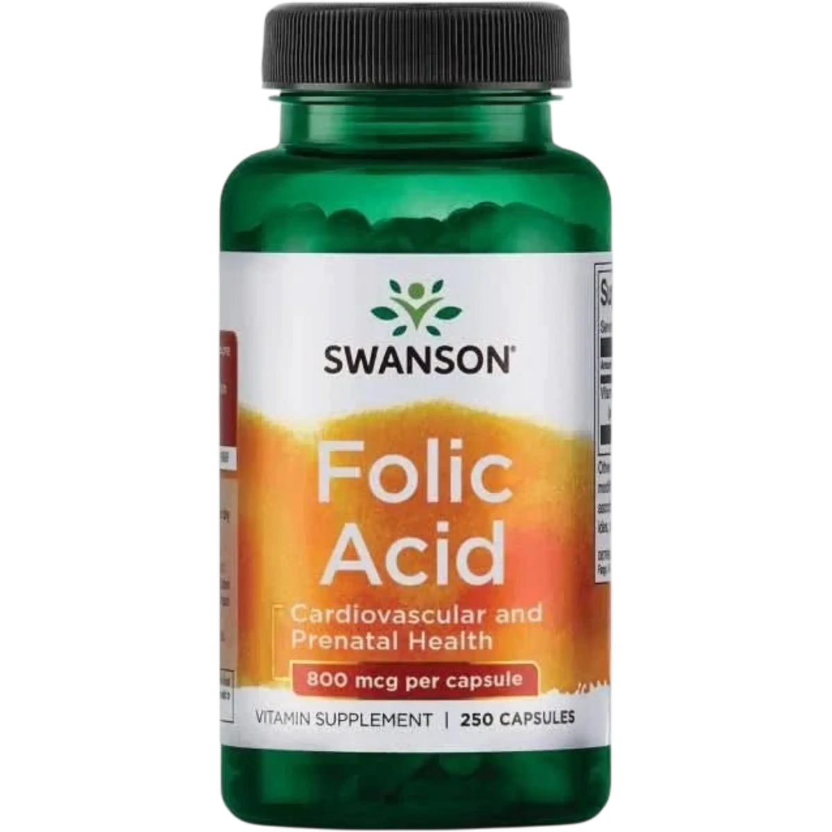 Swanson, Ácido Fólico 800 mcg (250 cápsulas)