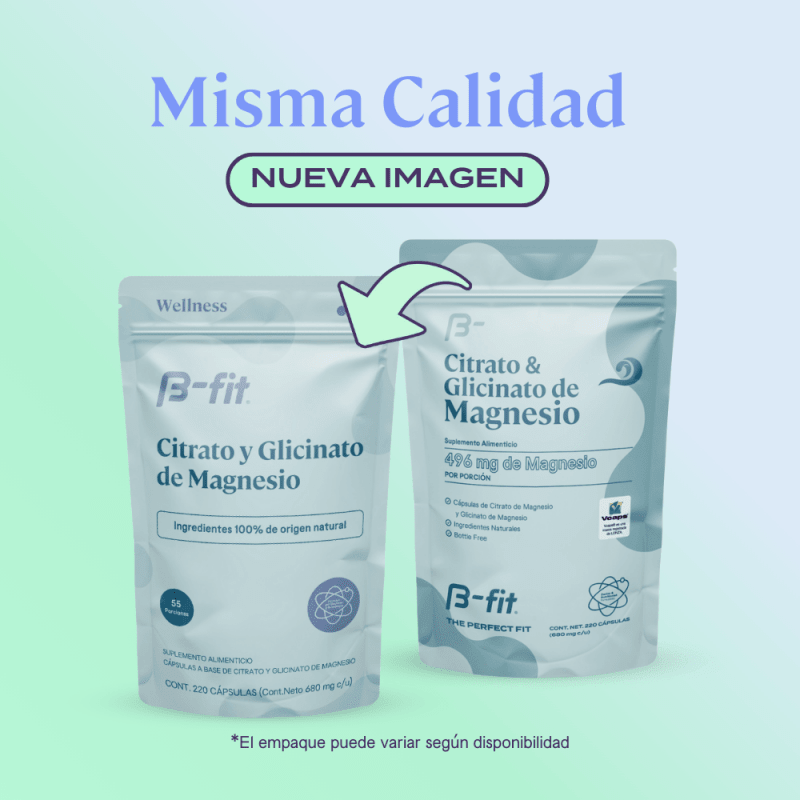 Bfit Suplementos Bfit, Citrato y Glicinato de Magnesio (220 cápsulas)