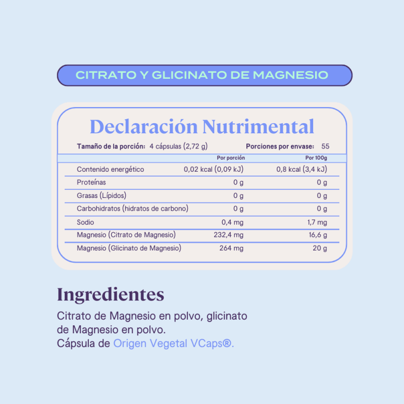 Bfit Suplementos Bfit, Citrato y Glicinato de Magnesio (220 cápsulas)