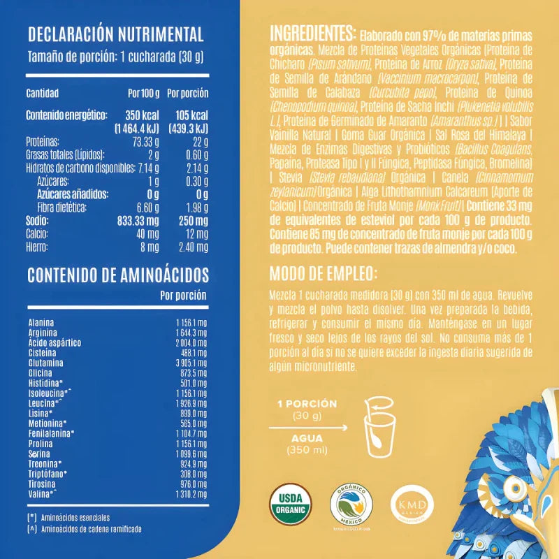 BIRDMAN Proteína Birdman, Falcon Proteína Vegetal 1.8 kg Sabor Vainilla (60 porciones)