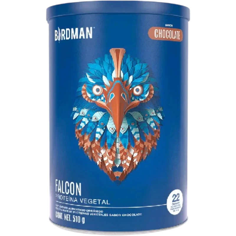 BIRDMAN Proteína Birdman, Falcon Proteína Vegetal 510 g Sabor Chocolate (17 porciones)