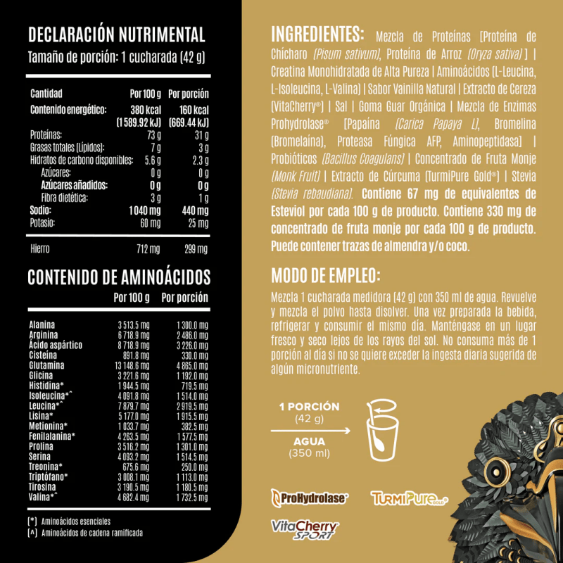 BIRDMAN Suplementos Birdman, Falcon Performance Proteína Vegetal 1.9 kg 45 Porciones (Vainilla)