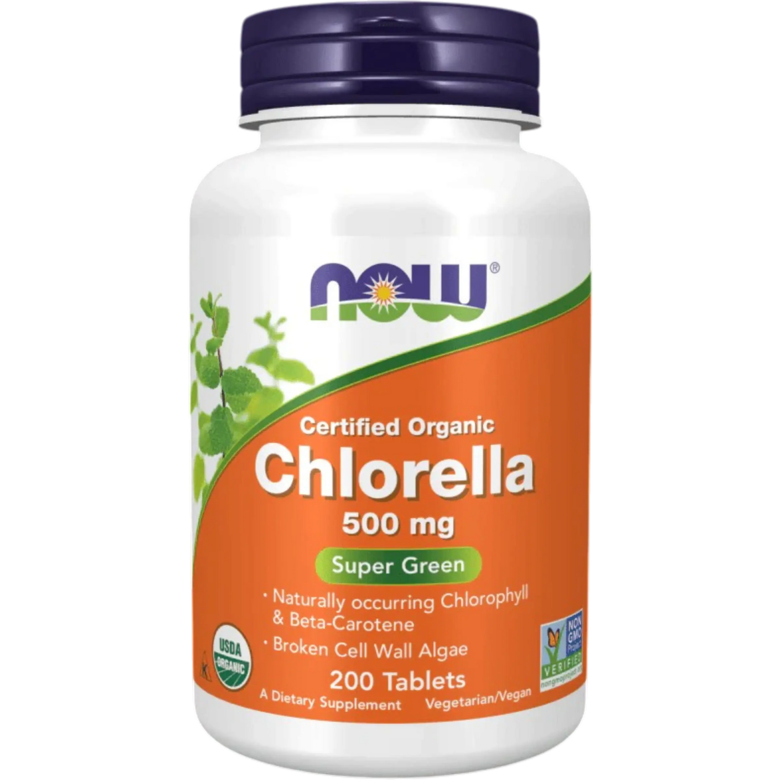 Now Foods, Clorela Orgánica 500 mg (200 tabletas)