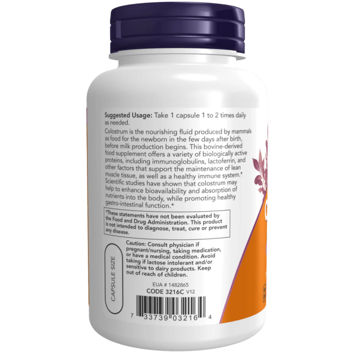 Now Foods, Calostro 500 mg (120 cápsulas)