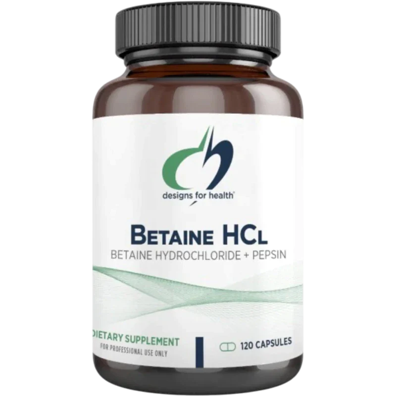 Designs for Health Creatina Designs for Health, Betaina HCL 750 mg con Pepsina (120 cápsulas)