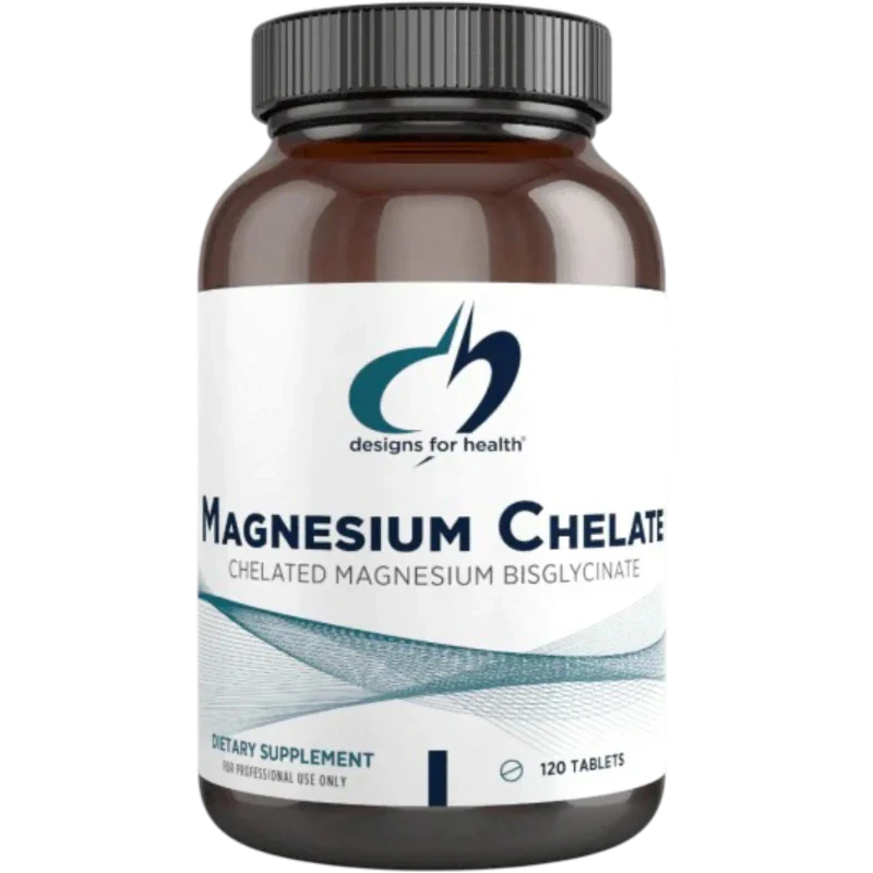 Designs for Health Mineral Designs for Health, Quelato de Magnesio 200 mg (120 tabletas)