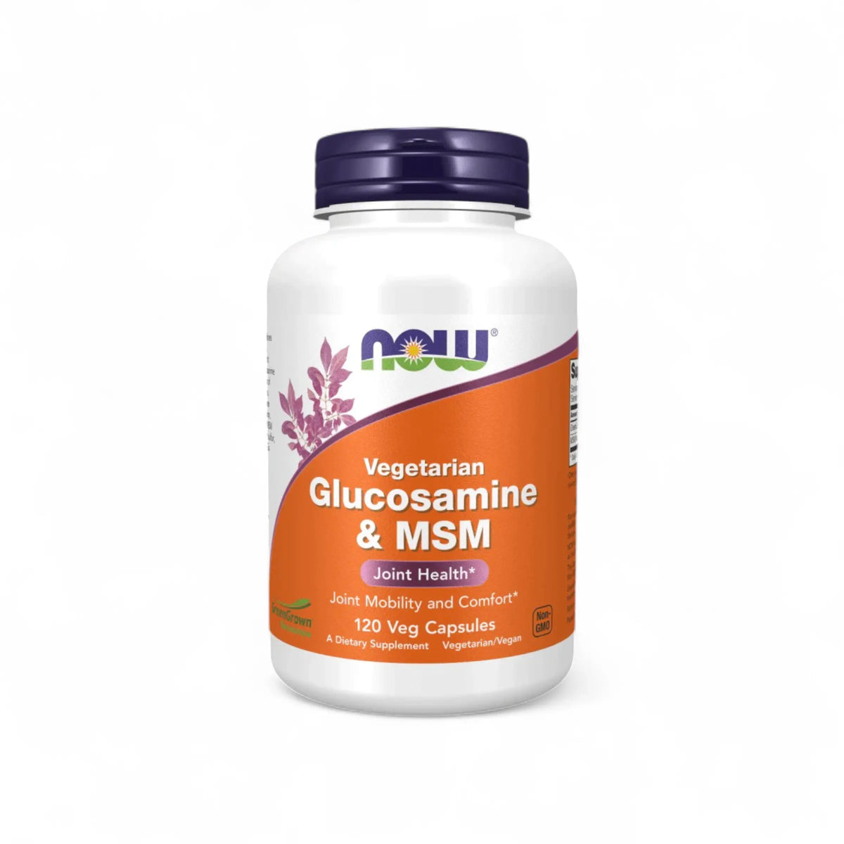 Now Foods, Glucosamina Vegetariana y MSM (120 cápsulas)