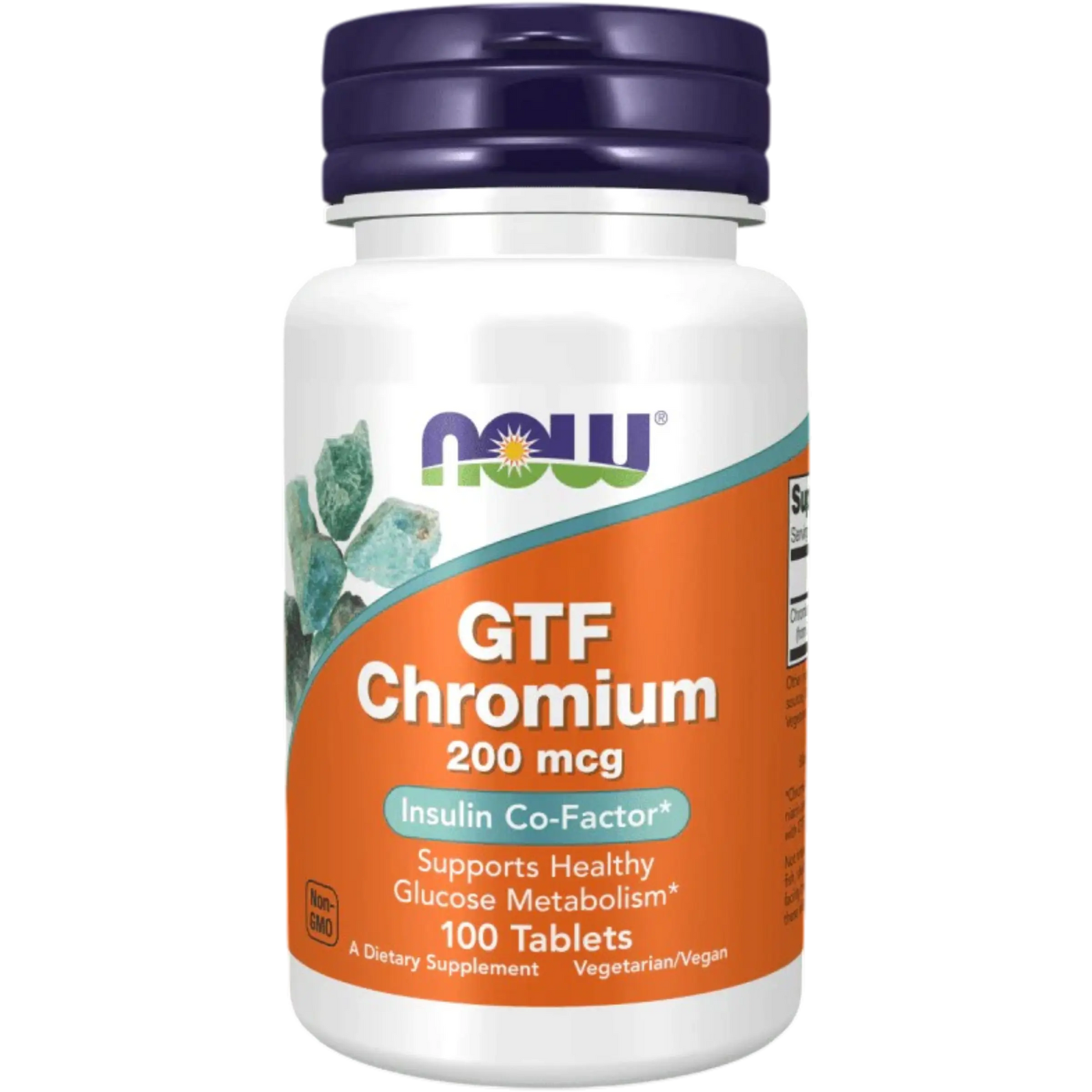 Now Foods, GTF Cromo 200 mcg (100 tabletas)