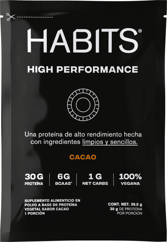 HABITS Proteína Habits, Proteína para Alto Rendimiento 577.5 g 15 Sobres (Cacao)