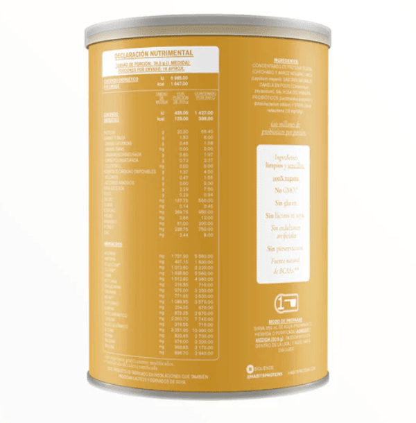 HABITS Suplementos Habits, Proteína Probiótica 488 g 16 Porciones (Maca Cacao)
