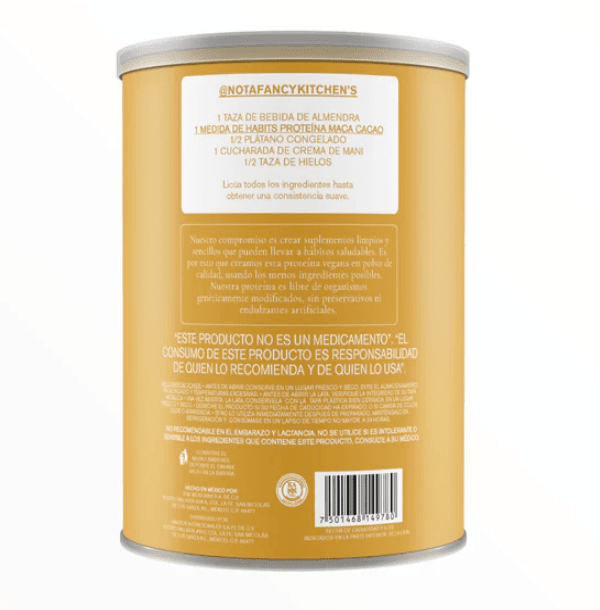HABITS Suplementos Habits, Proteína Probiótica 488 g 16 Porciones (Maca Cacao)