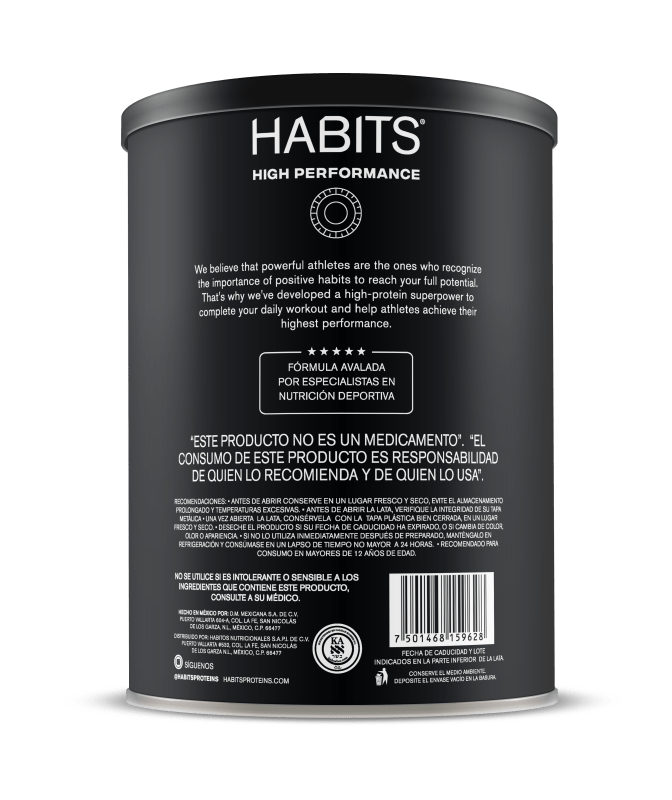 HABITS Suplementos , Deportes Habits, Proteína para Alto Rendimiento 1078 g (Vainilla)