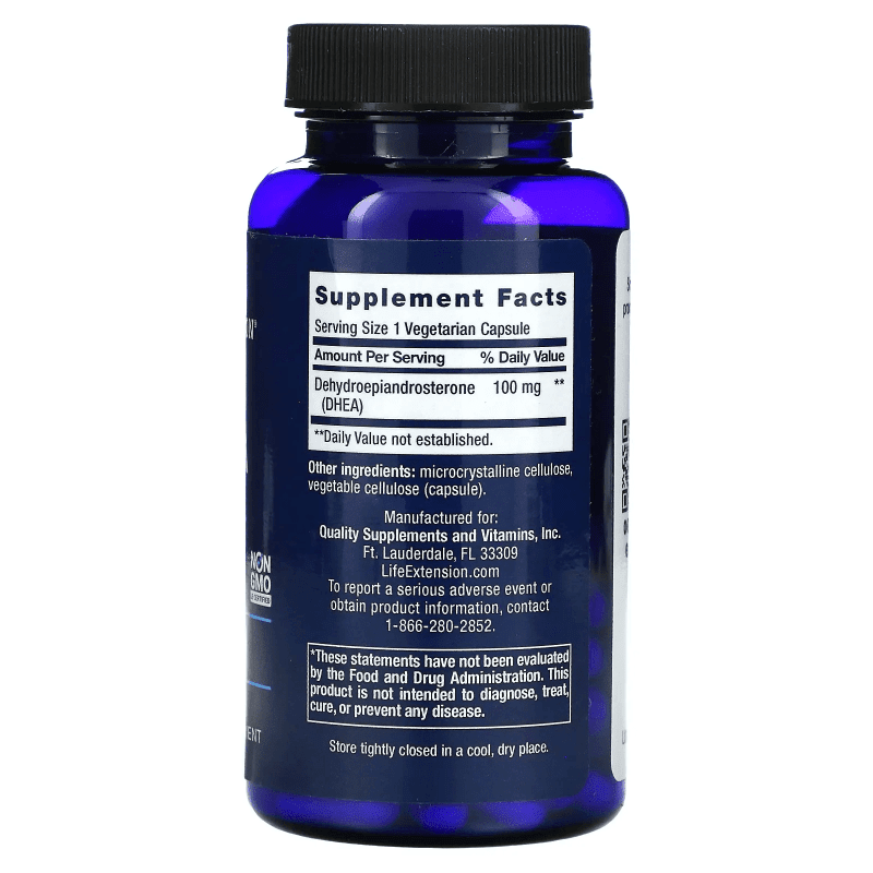 LIFE EXTENSION SUPLEMENTOS Life Extension, DHEA 100 mg (60 cápsulas)