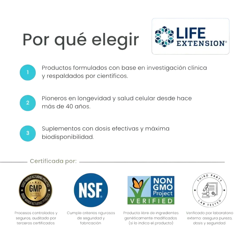 LIFE EXTENSION Suplemento Life Extension, Enzimas Súper Digestivas Mejoradas (60 cápsulas)