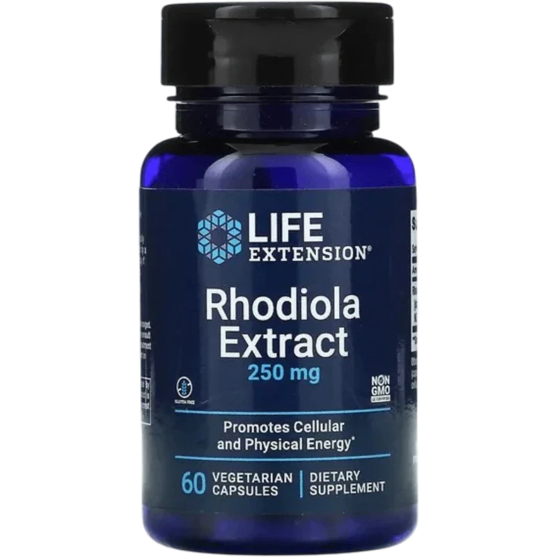 LIFE EXTENSION Herbal Life Extension, Extracto de Rodiola 250 mg (60 cápsulas)