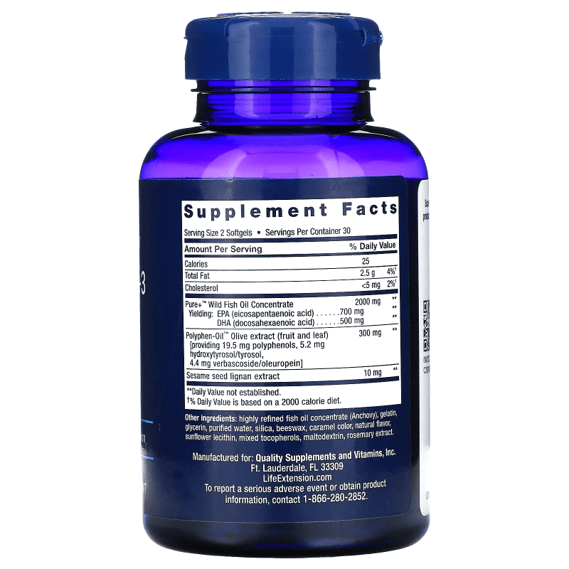 LIFE EXTENSION Vitaminas y complementos Life Extension, Súper Omega-3 EPA/DHA (60 softgels)