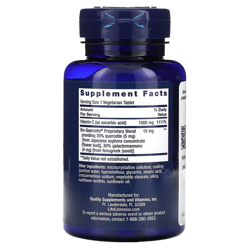 LIFE EXTENSION SUPLEMENTOS Life Extension, Fitosoma de Vitamina C y Bio-Quercetina (60 tabletas)