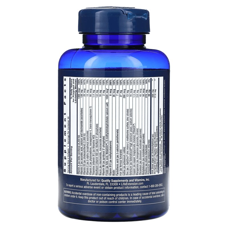 LIFE EXTENSION Suplementos y vitaminas Life Extension, Complejo Prenatal (120 softgels)