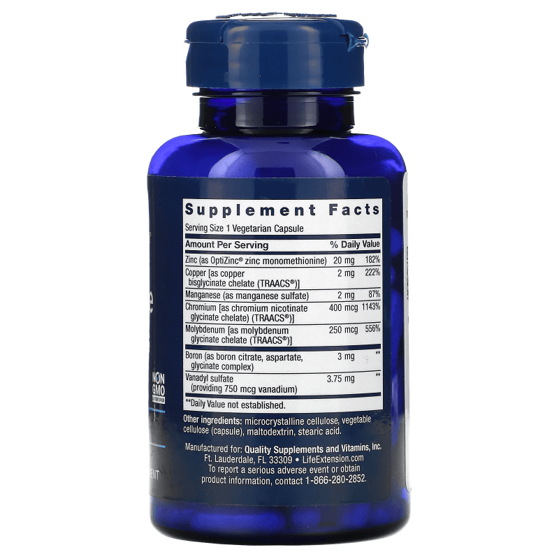 LIFE EXTENSION Vitaminas y complementos Life Extension, Minerales Traza (90 cápsulas)