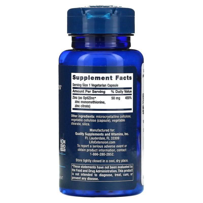 LIFE EXTENSION Vitaminas y complementos Life Extension, Zinc 50 mg (90 cápsulas)