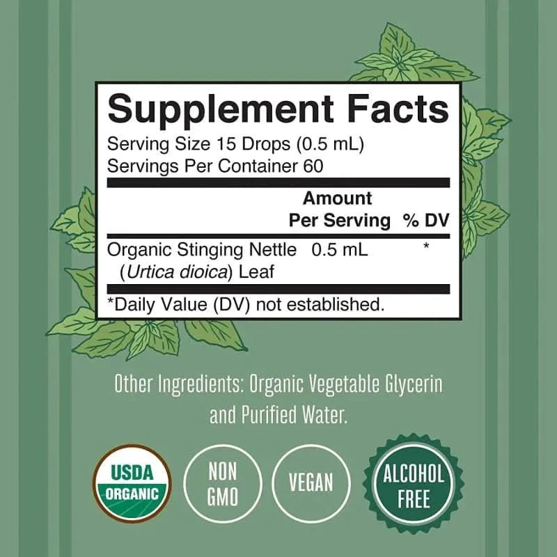 MARY RUTH'S SUPLEMENTO Mary Ruth's, Hoja de Ortiga Orgánica (30 ml)