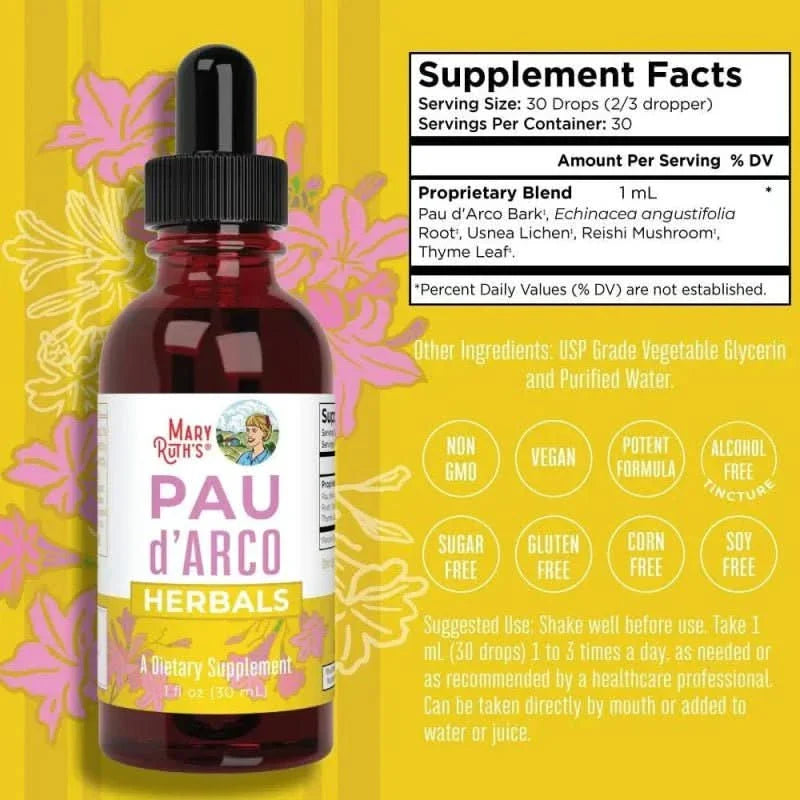 MARY RUTH'S SUPLEMENTO Mary Ruth's, Pau D'arco Gotas Herbales (1 fl oz/30 ml)