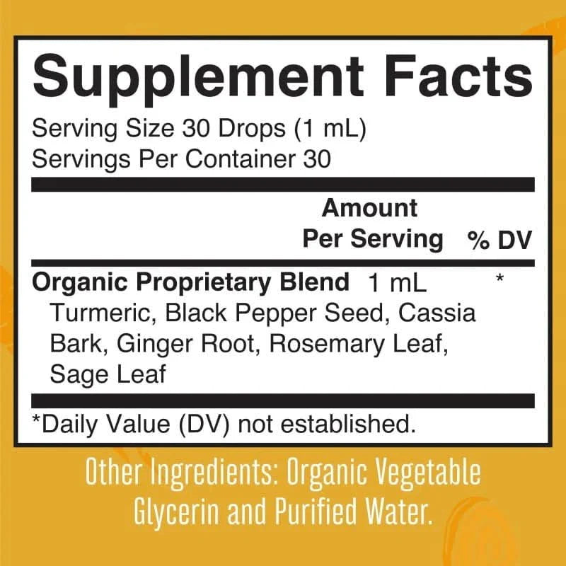 MARY RUTH'S SUPLEMENTOS Mary Ruth's, Cúrcuma de Oro Orgánica (1 fl oz/30 ml)