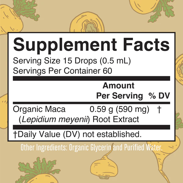 MARY RUTH'S Suplementos Mary Ruth's, Raíz de Maca Orgánica 590 mg (1 fl oz/30 ml)