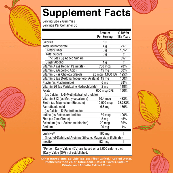 MARY RUTH'S Suplementos Multivitaminico + Crecimiento del Cabello (60 gomitas), Mary Ruth's