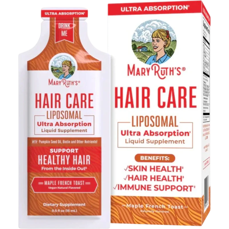 MARY RUTH'S Suplementos Mary Ruth's, Cuidado del Cabello Liposomal, 14 Sobres (0.5 fl oz/15 ml)