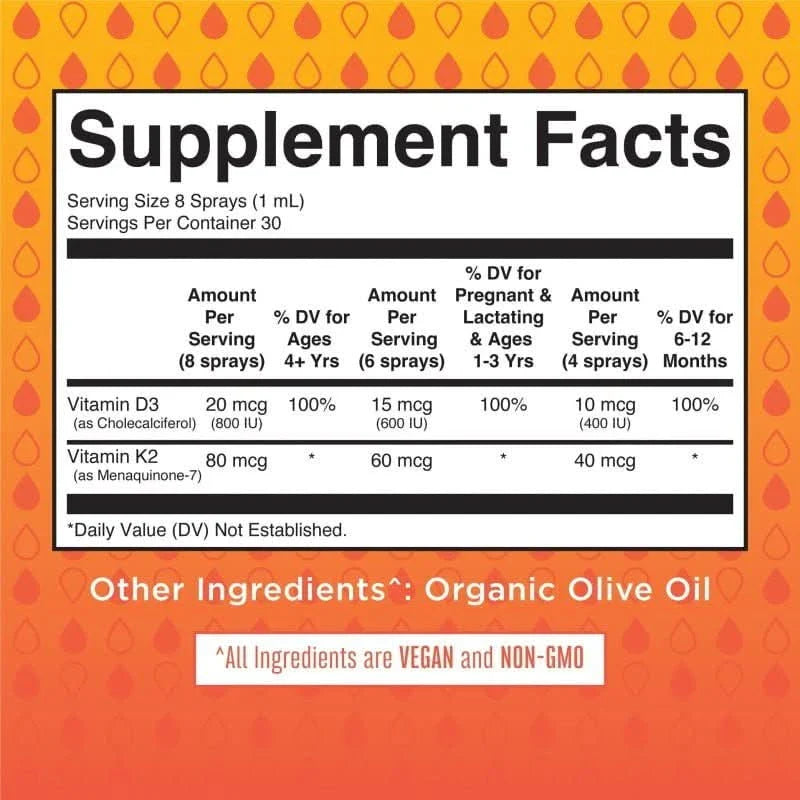 MARY RUTH'S SUPLEMENTO Mary Ruth's, D-3 y K-2 Spray Orgánico (1 fl oz/30 ml)
