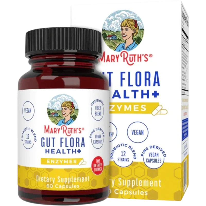 MARY RUTH'S Probiótico Mary Ruth's, Enzimas para Flora Intestinal (60 cápsulas)