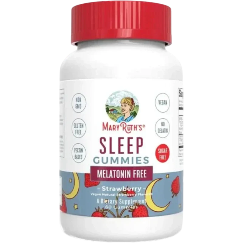 MARY RUTH'S Herbal Mary Ruth's, Gomitas para Dormir sin Melatonina Sabor Fresa (60 gomitas)