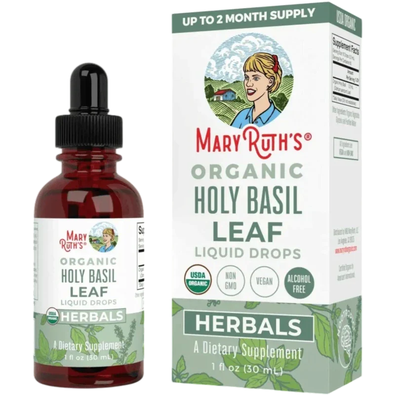 MARY RUTH'S Herbal Mary Ruth's, Hoja de Albahaca Sagrada Orgánica Líquido (1 fl oz/30 ml)