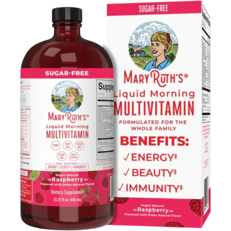 MARY RUTH'S Suplementos Mary Ruth's, Multivitamínico Matutino Sabor Frambuesa (15.22 fl oz/450 ml)
